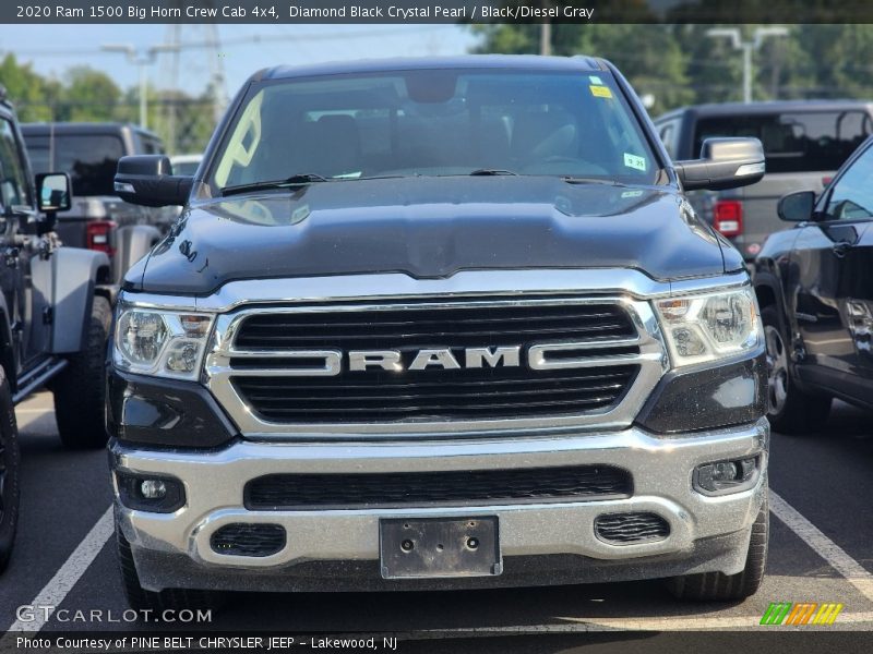Diamond Black Crystal Pearl / Black/Diesel Gray 2020 Ram 1500 Big Horn Crew Cab 4x4