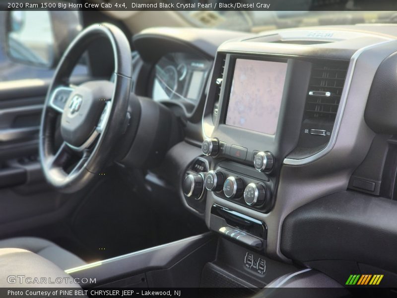 Diamond Black Crystal Pearl / Black/Diesel Gray 2020 Ram 1500 Big Horn Crew Cab 4x4