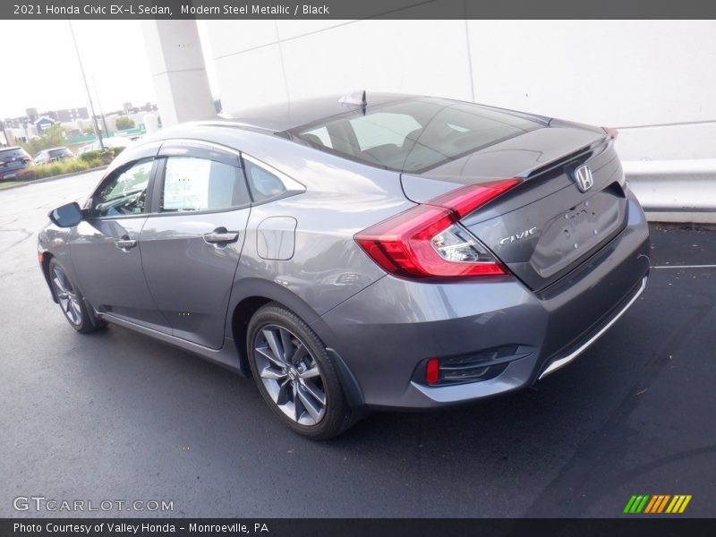 Modern Steel Metallic / Black 2021 Honda Civic EX-L Sedan