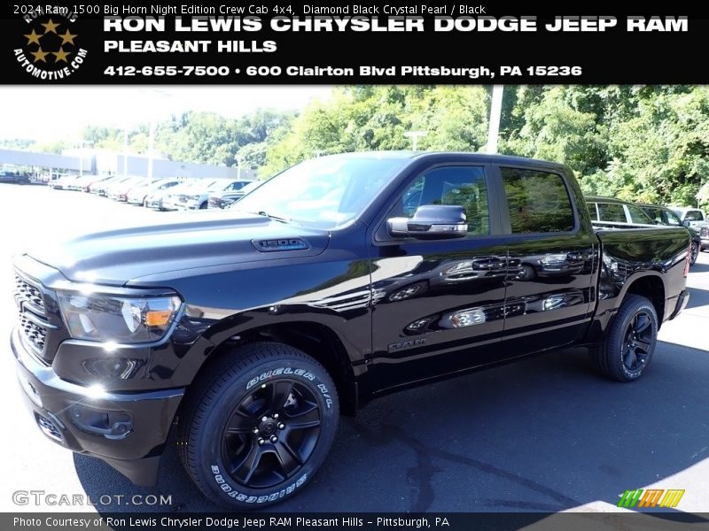 Diamond Black Crystal Pearl / Black 2024 Ram 1500 Big Horn Night Edition Crew Cab 4x4