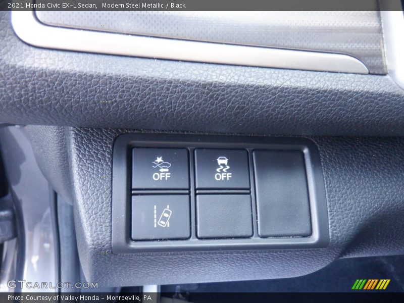 Modern Steel Metallic / Black 2021 Honda Civic EX-L Sedan