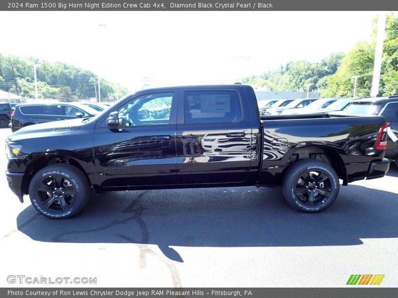 Diamond Black Crystal Pearl / Black 2024 Ram 1500 Big Horn Night Edition Crew Cab 4x4