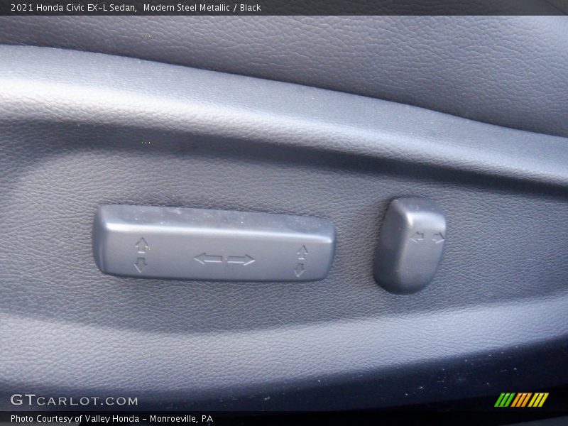 Modern Steel Metallic / Black 2021 Honda Civic EX-L Sedan