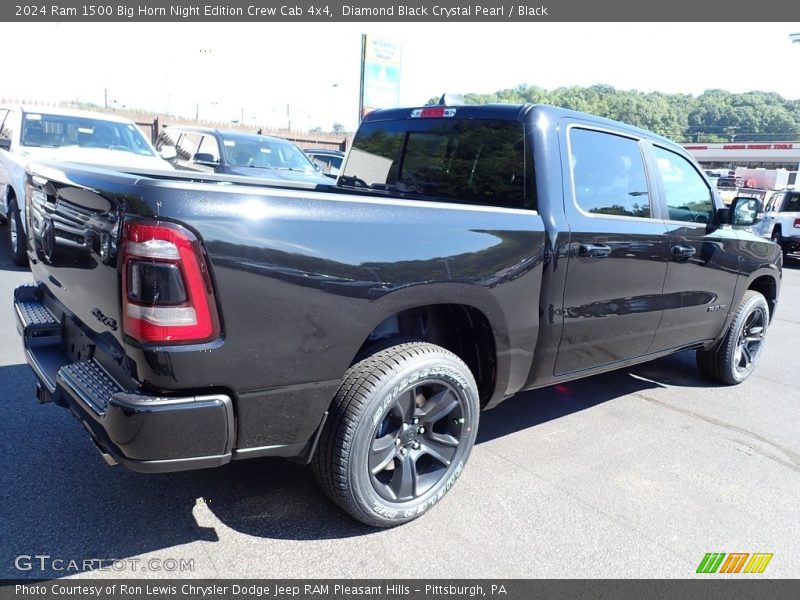 Diamond Black Crystal Pearl / Black 2024 Ram 1500 Big Horn Night Edition Crew Cab 4x4