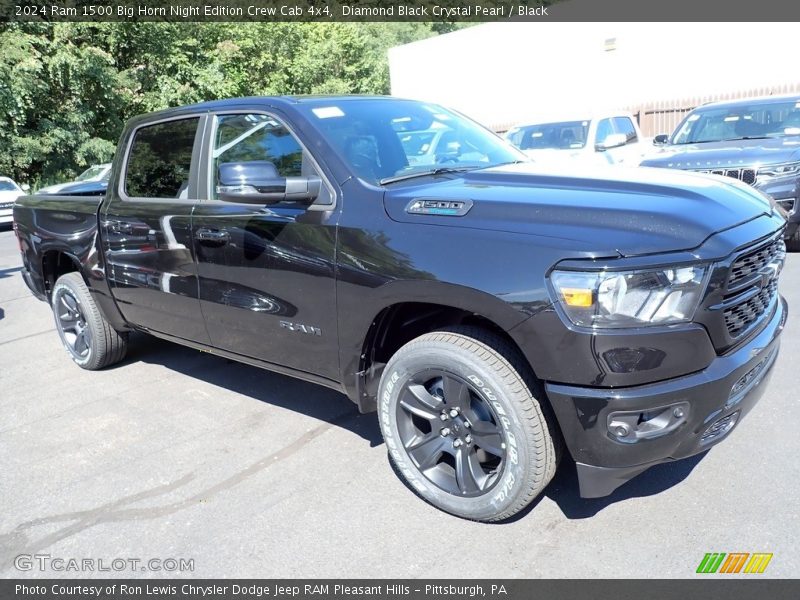 Diamond Black Crystal Pearl / Black 2024 Ram 1500 Big Horn Night Edition Crew Cab 4x4