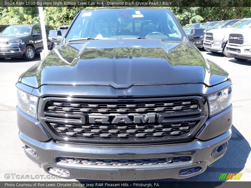 Diamond Black Crystal Pearl / Black 2024 Ram 1500 Big Horn Night Edition Crew Cab 4x4