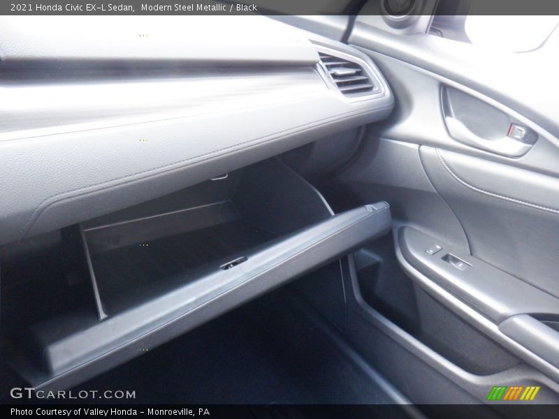 Modern Steel Metallic / Black 2021 Honda Civic EX-L Sedan