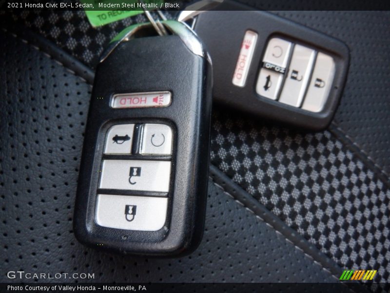 Keys of 2021 Civic EX-L Sedan