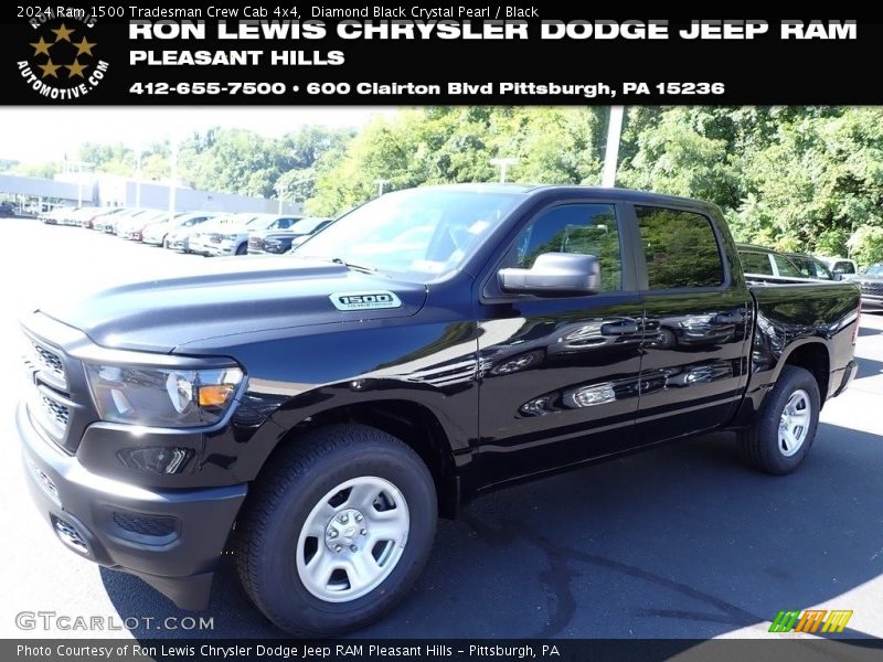 Diamond Black Crystal Pearl / Black 2024 Ram 1500 Tradesman Crew Cab 4x4