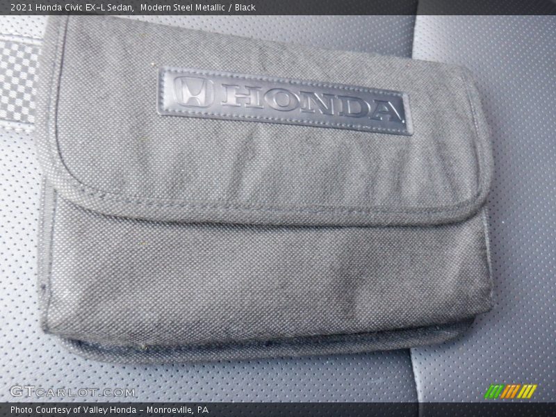 Modern Steel Metallic / Black 2021 Honda Civic EX-L Sedan