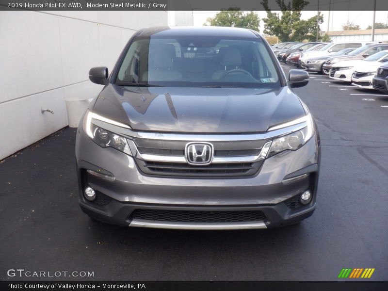 Modern Steel Metallic / Gray 2019 Honda Pilot EX AWD