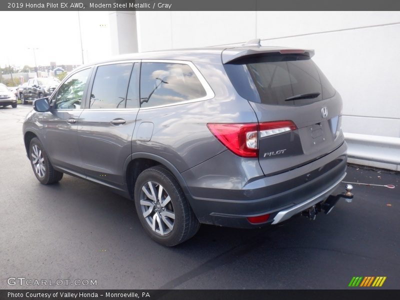 Modern Steel Metallic / Gray 2019 Honda Pilot EX AWD