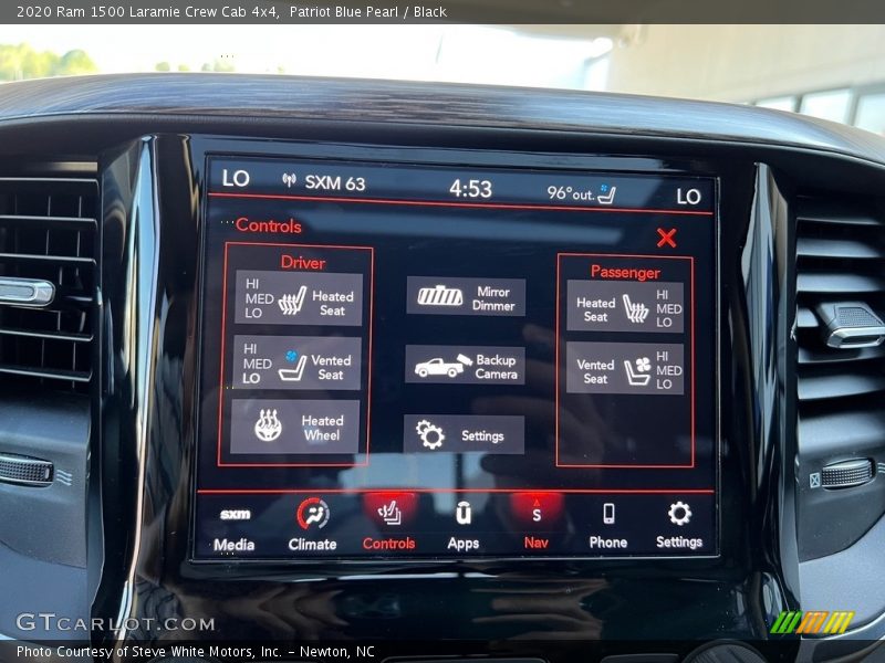 Controls of 2020 1500 Laramie Crew Cab 4x4