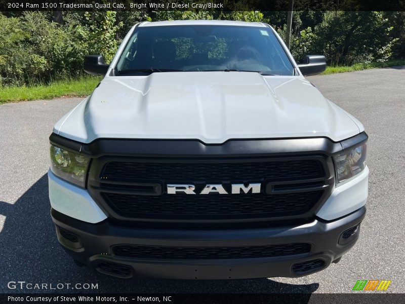 Bright White / Diesel Gray/Black 2024 Ram 1500 Tradesman Quad Cab