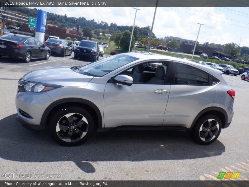 Lunar Silver Metallic / Gray 2018 Honda HR-V EX AWD