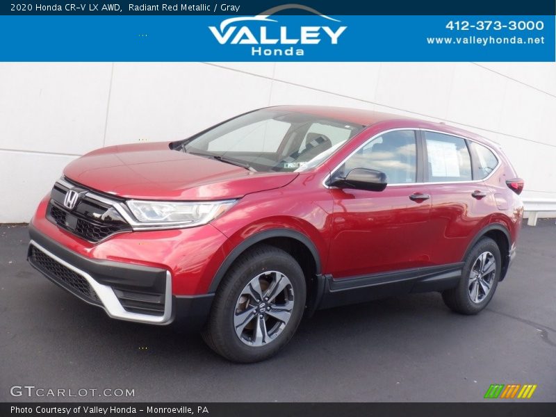 Radiant Red Metallic / Gray 2020 Honda CR-V LX AWD