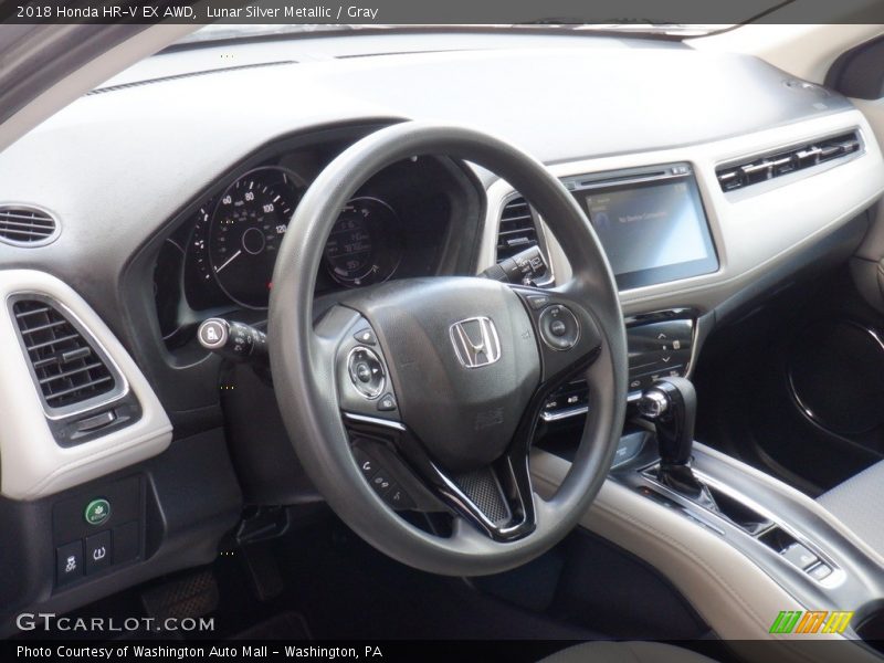 Lunar Silver Metallic / Gray 2018 Honda HR-V EX AWD