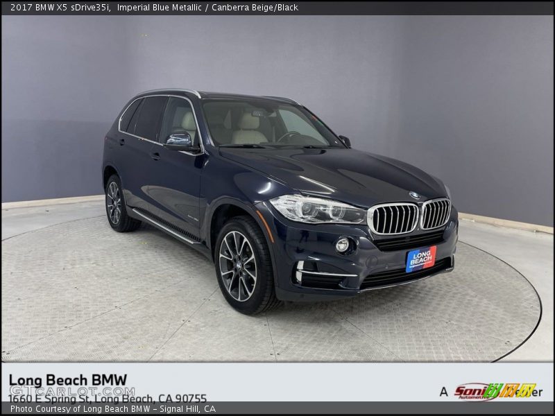 Imperial Blue Metallic / Canberra Beige/Black 2017 BMW X5 sDrive35i