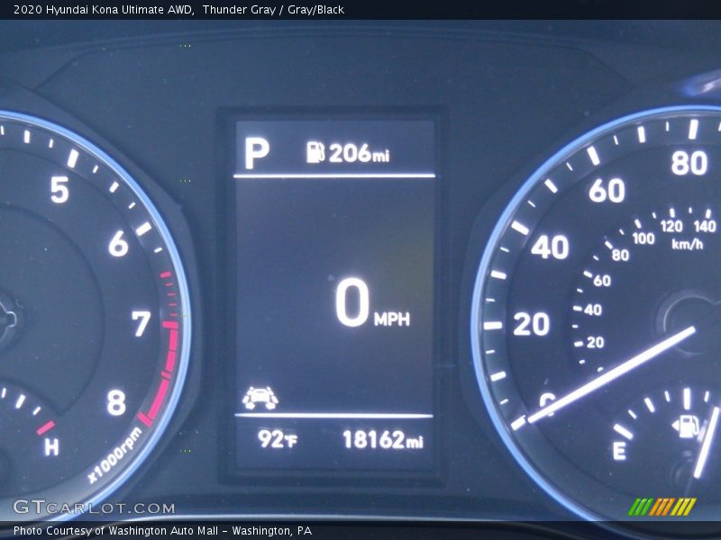 Thunder Gray / Gray/Black 2020 Hyundai Kona Ultimate AWD