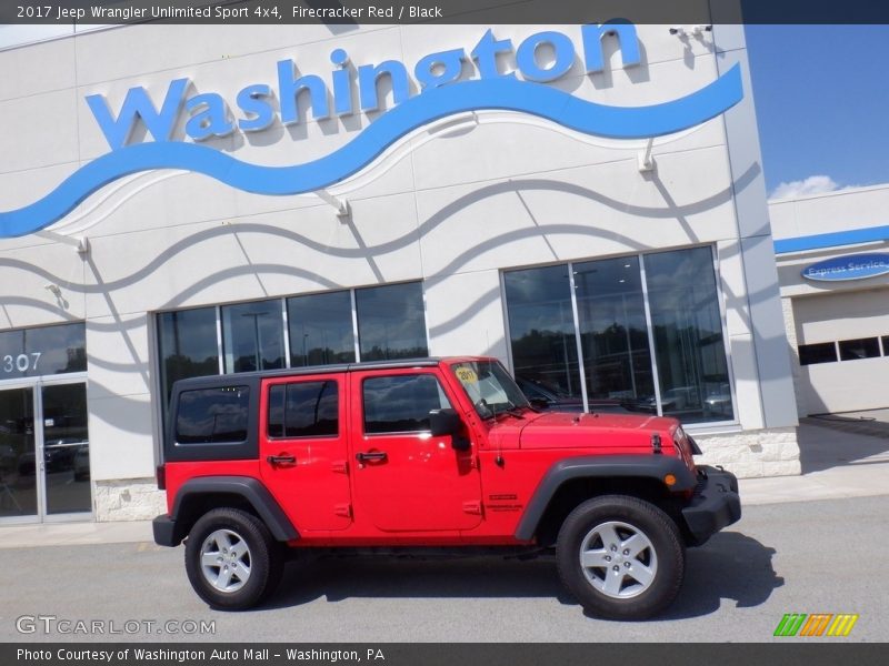 Firecracker Red / Black 2017 Jeep Wrangler Unlimited Sport 4x4