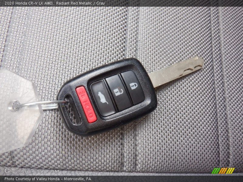 Radiant Red Metallic / Gray 2020 Honda CR-V LX AWD
