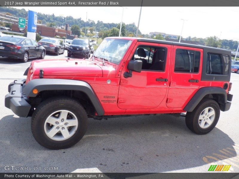 Firecracker Red / Black 2017 Jeep Wrangler Unlimited Sport 4x4