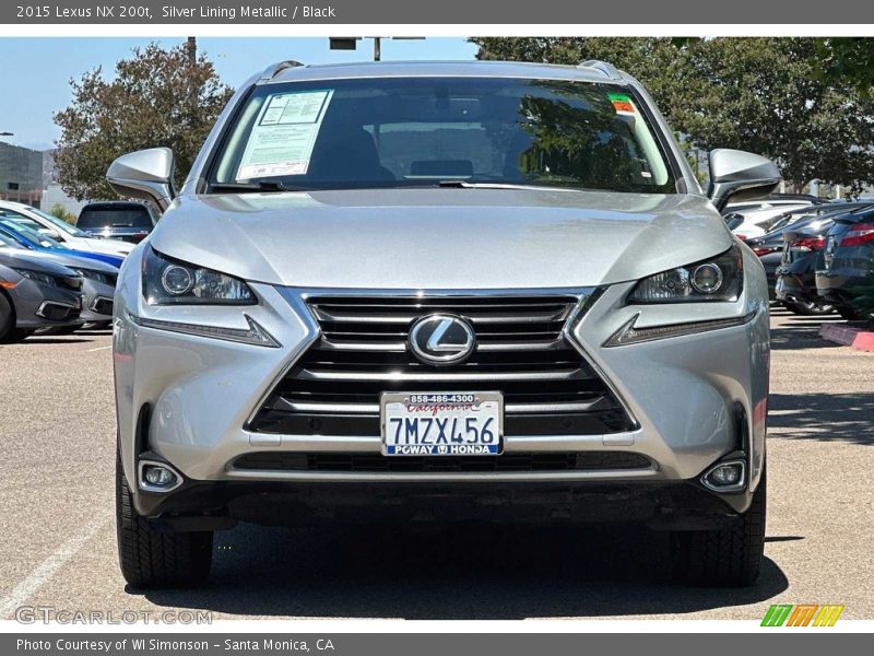 Silver Lining Metallic / Black 2015 Lexus NX 200t