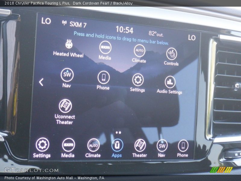 Dark Cordovan Pearl / Black/Alloy 2018 Chrysler Pacifica Touring L Plus