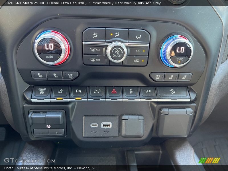 Controls of 2020 Sierra 2500HD Denali Crew Cab 4WD