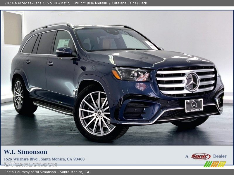 Twilight Blue Metallic / Catalana Beige/Black 2024 Mercedes-Benz GLS 580 4Matic