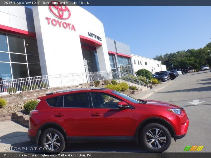 Barcelona Red Metallic / Black 2016 Toyota RAV4 XLE