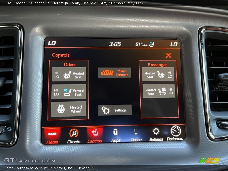 Destroyer Grey / Demonic Red/Black 2023 Dodge Challenger SRT Hellcat JailBreak