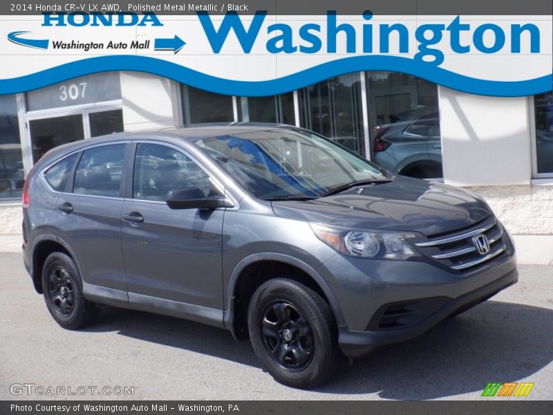Polished Metal Metallic / Black 2014 Honda CR-V LX AWD