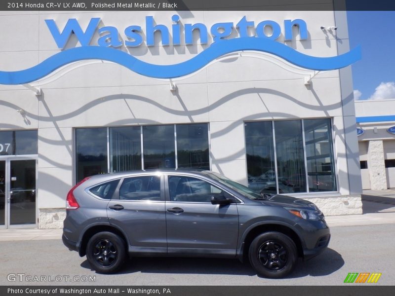 Polished Metal Metallic / Black 2014 Honda CR-V LX AWD