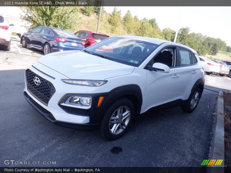 Chalk White / Black 2021 Hyundai Kona SE AWD
