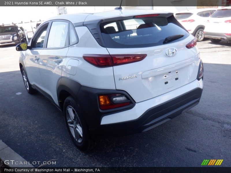 Chalk White / Black 2021 Hyundai Kona SE AWD