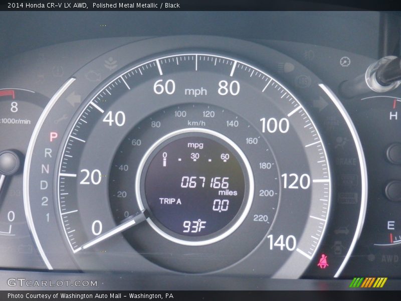 Polished Metal Metallic / Black 2014 Honda CR-V LX AWD