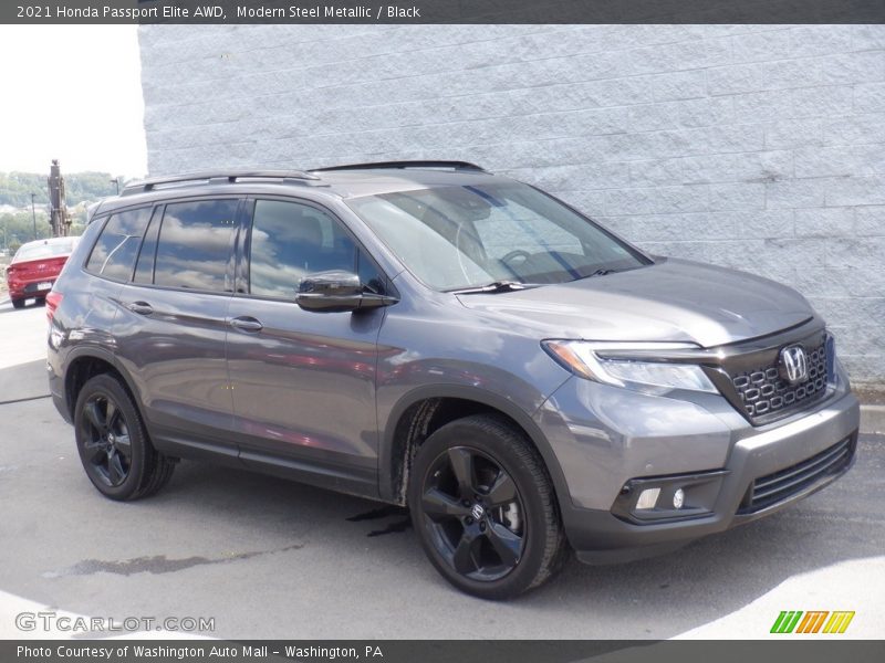 Modern Steel Metallic / Black 2021 Honda Passport Elite AWD