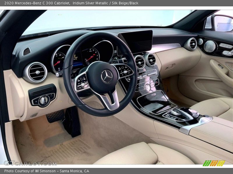 Iridium Silver Metallic / Silk Beige/Black 2020 Mercedes-Benz C 300 Cabriolet