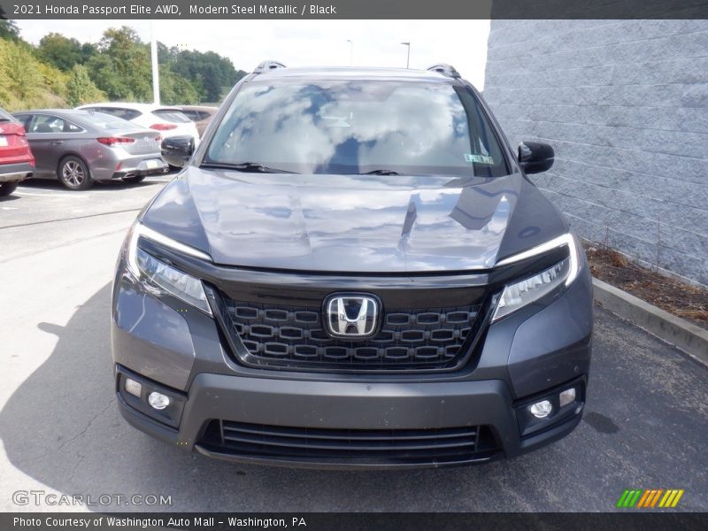 Modern Steel Metallic / Black 2021 Honda Passport Elite AWD