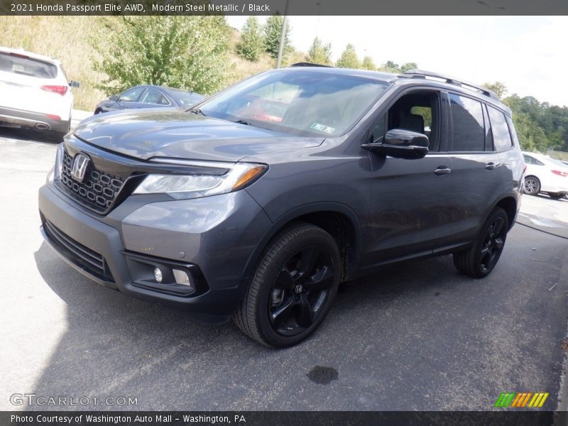 Modern Steel Metallic / Black 2021 Honda Passport Elite AWD