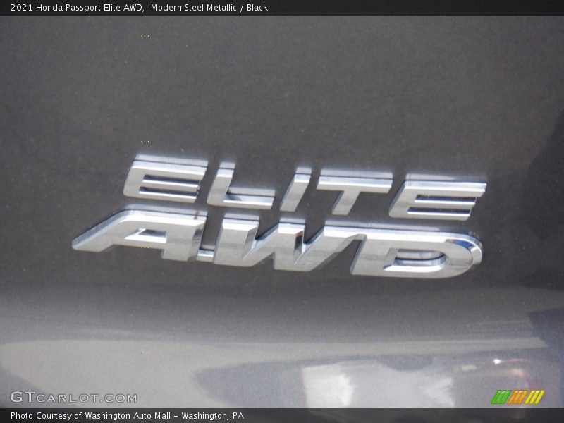 Modern Steel Metallic / Black 2021 Honda Passport Elite AWD