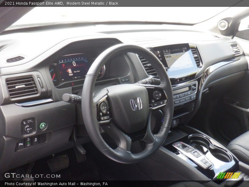 Modern Steel Metallic / Black 2021 Honda Passport Elite AWD