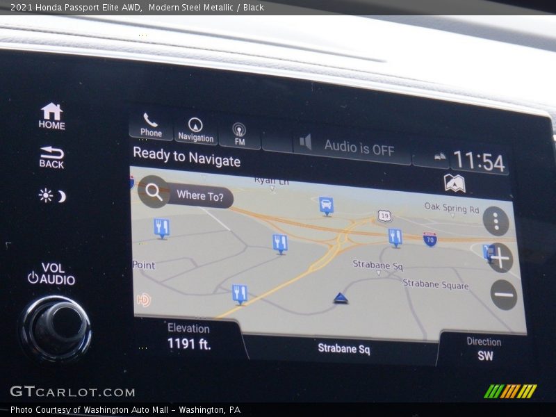 Modern Steel Metallic / Black 2021 Honda Passport Elite AWD