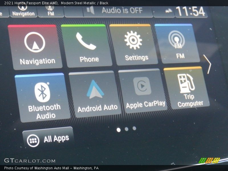 Modern Steel Metallic / Black 2021 Honda Passport Elite AWD