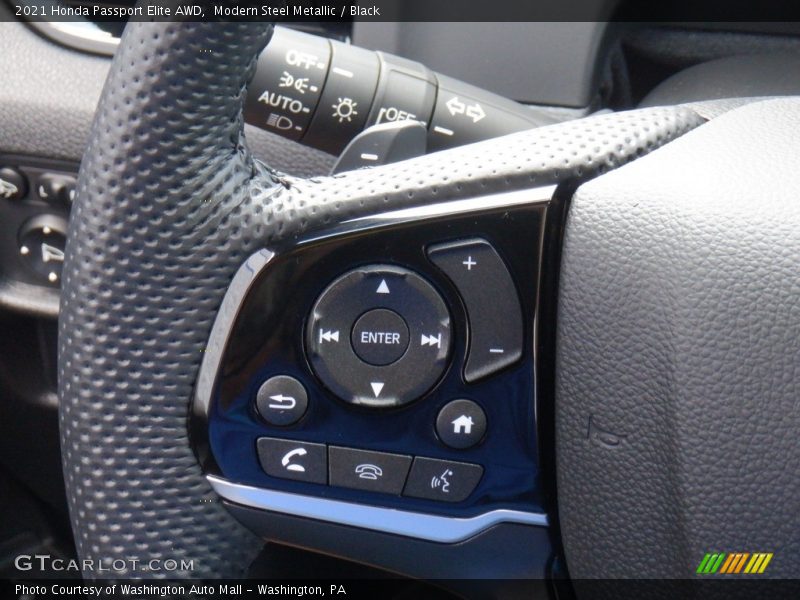 Modern Steel Metallic / Black 2021 Honda Passport Elite AWD