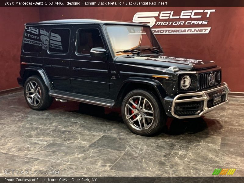 designo Platinum Black Metallic / Black/Bengal Red Insert 2020 Mercedes-Benz G 63 AMG