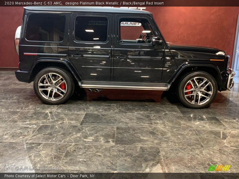 designo Platinum Black Metallic / Black/Bengal Red Insert 2020 Mercedes-Benz G 63 AMG