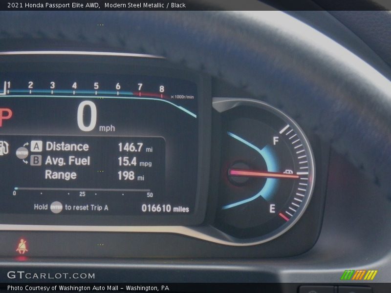 Modern Steel Metallic / Black 2021 Honda Passport Elite AWD