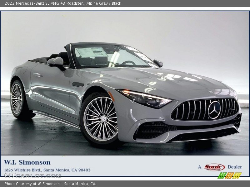 Alpine Gray / Black 2023 Mercedes-Benz SL AMG 43 Roadster